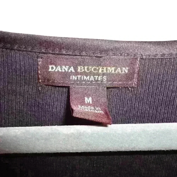 NWT Dana Buchman Intimates nightgown blk with embroidery detail sz Med - Picture 2 of 6